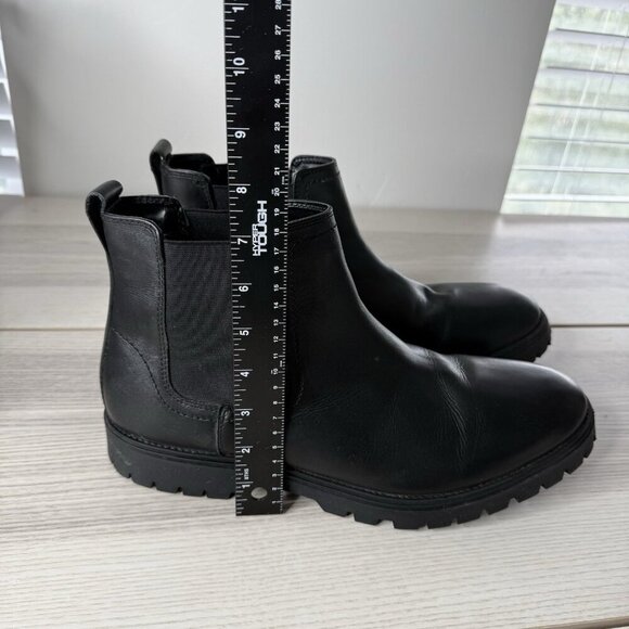 Men's Chelsea Ankle Boots Classic Dress Casual Elastic Slip On Shoes Black 11.5 - Picture 8 of 13